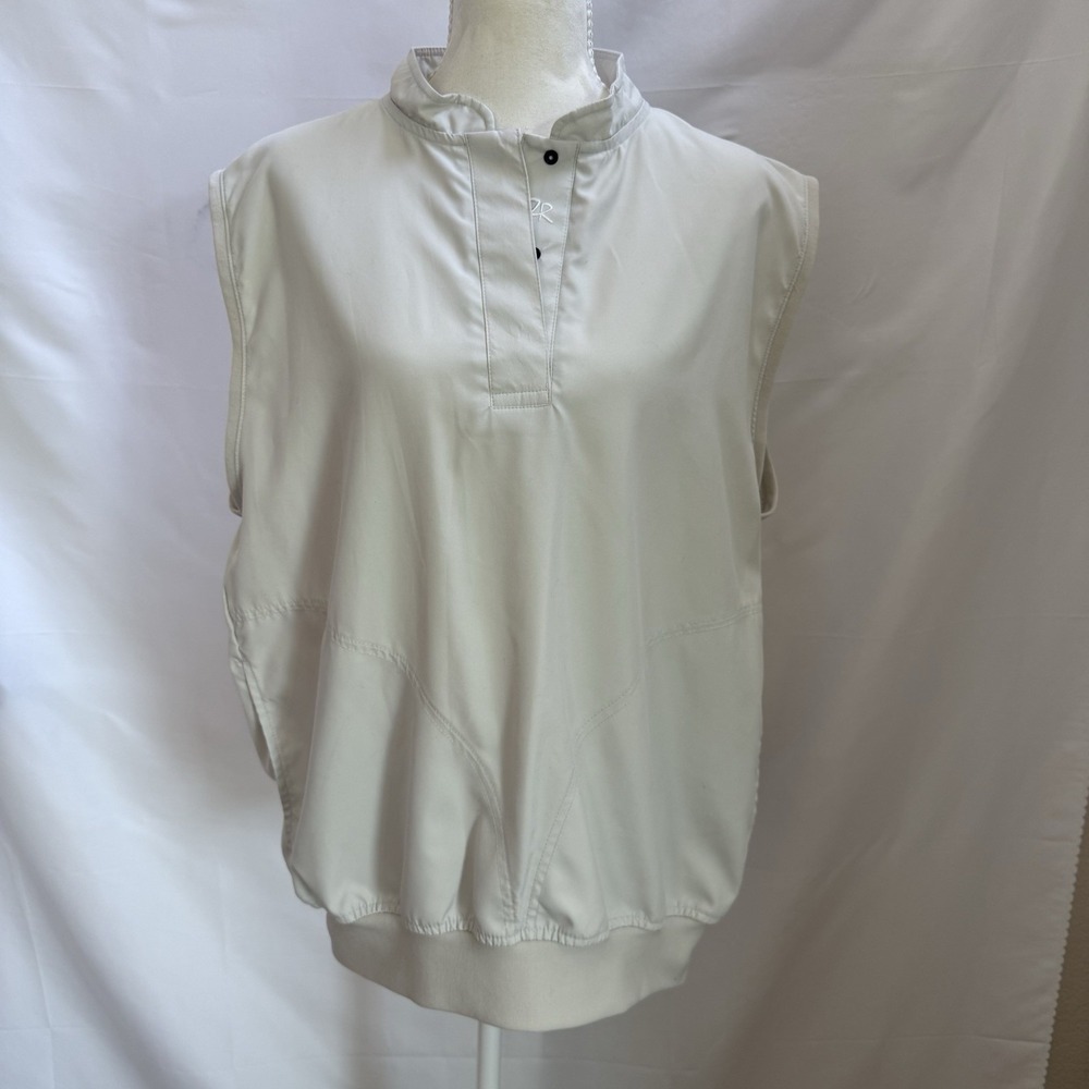 Zero Restriction Golf Outerwear Vest‎ Womens Medium Microfiber Sleeveless Beige